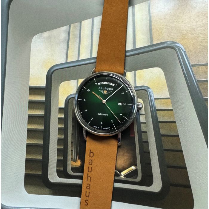 Bauhaus Automatik Tag-Datum Citizen-Miyota 8285 2162-4