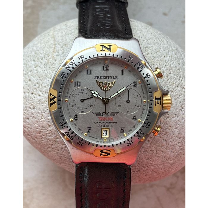 時計 Poljot Chronograph hand wind watch Stella COSMOS CO42CYW Chronograph 42mm Poljot Caliber 3133
