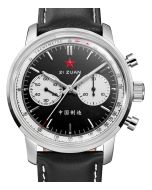 Red Star 1963 Air Force Chronograph Seagull ST19 42mm BLACK PANDA SPORT