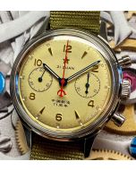 38mm Red Star Airforce Chronograph Seagull ST19, Acryl, mit 3 Bändern - LUME VERSION