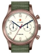 Red Star 1963 Air Force Chronograph Seagull ST19 40mm Saphirglas BRONZE