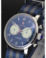 Seagull 1963 Chronograph 42mm BLUE PANDA Saphir