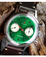 Red Star 1963 Air Force Chronograph Seagull ST19 Acrylglas 38mm