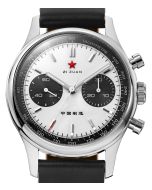 40mm Red Star Airforce Chronograph Seagull ST19, WHITE PANDA, Sapphire, with 3 straps!