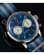 42mm Red Star Airforce Chronograph Seagull ST19, BLUE PANDA, Sapphire, with 3 straps!