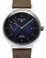 Bauhaus Automatic with power reserve indicator with additional RIOS1931 Inzell leather strap!