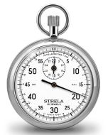 STRELA Stoppuhr ST50WS mechanisch weiss 1 Kronenstopper Telemeter